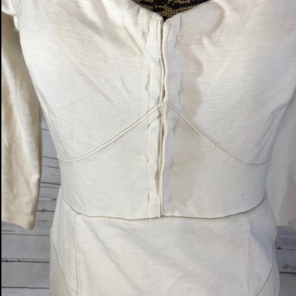 NWOT Free People Off Shoulder  Beige Dress - Picture 3 of 4